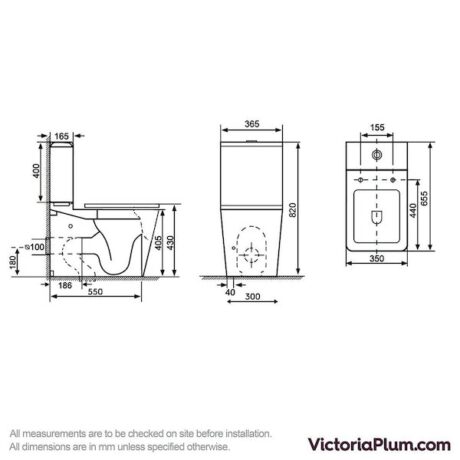 Mode Lustig Rimless Close Coupled Toilet And Soft Close Seat