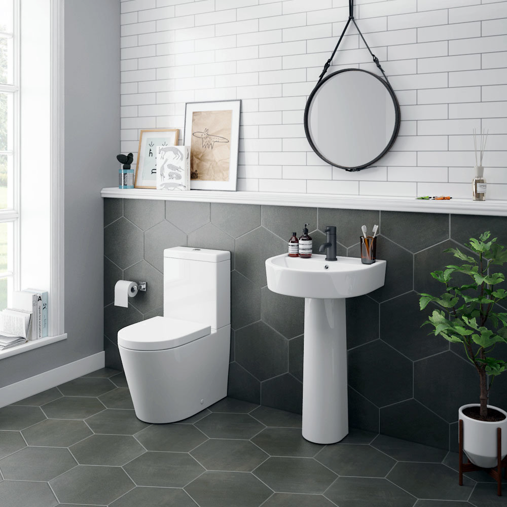 Arezzo BTW Close Coupled Toilet Soft Close Seat Comfortable height