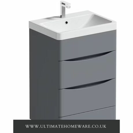 Mode Adler Grey Floorstanding Vanity Unit And Basin 600mm