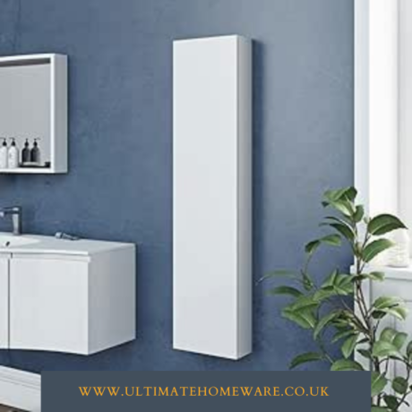 Accents Slimline white wall hung cabinet 1250 x 300mm